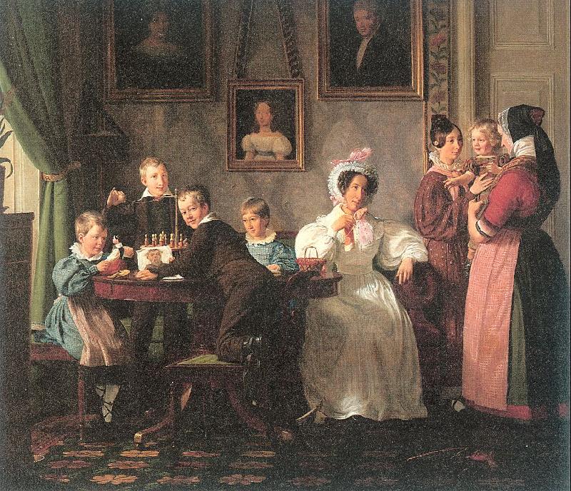 Marstrand, Wilhelm The Waagpetersen Family Germany oil painting art